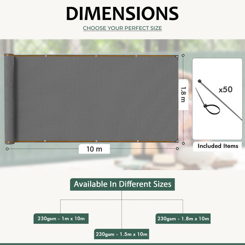 230gsm privacy screen netting